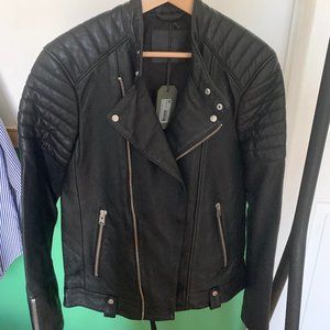BNWT All Saints Jasper Leather Jacket Size Small